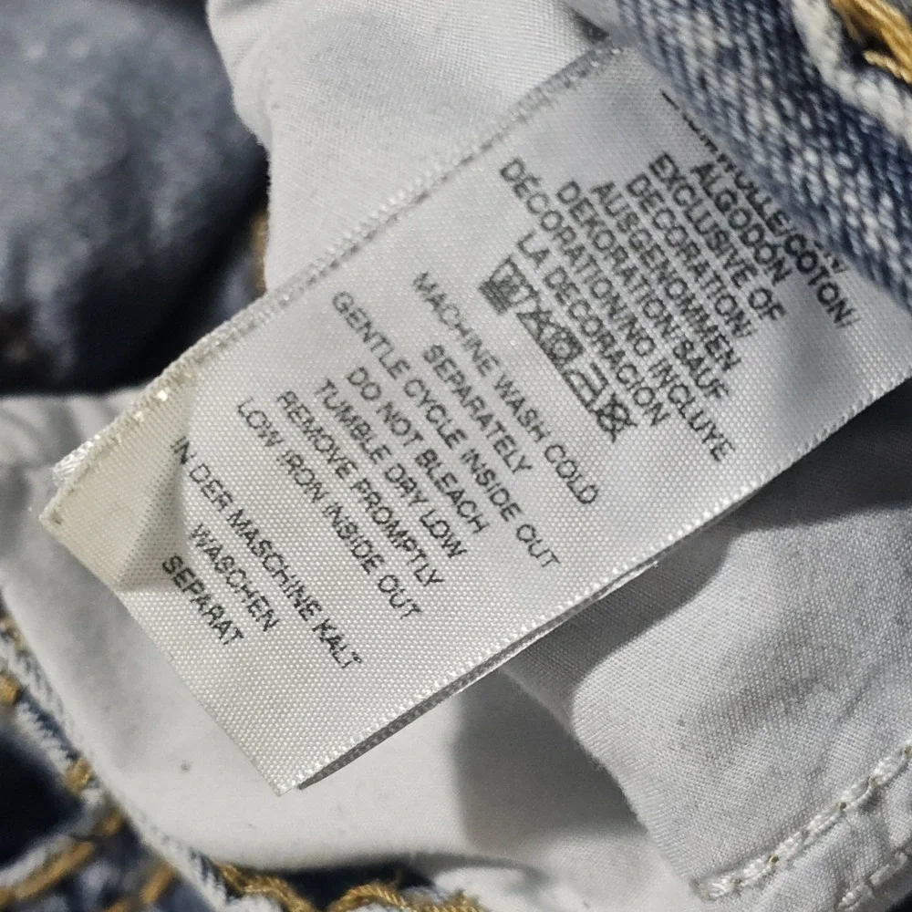 True Religion Ricky Jeans Men's Blue Relaxed Straight Acid Wash Jeans 36x33